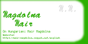 magdolna mair business card